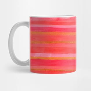 Red and Gold Stripes Mug